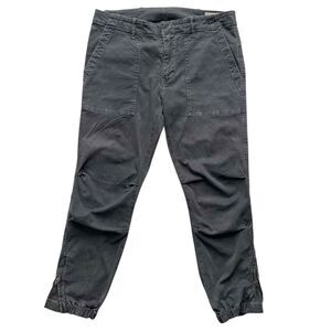 Nili Lotan Womens Cropped French Military Pants Mid-Rise Stretch Gray Size 4